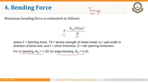 bending force calculation for sheet metal|sheet metal calculation formula.